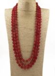 Gem stone Necklace with Kundan work Ruby Alloy Necklace