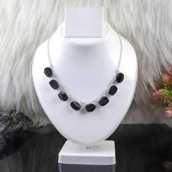 Green and silver Beads Necklace for Women and Girls, St...