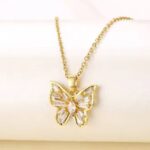 Golden Stone Stud-Gold Platted Brass Pendant Crystal Rh...