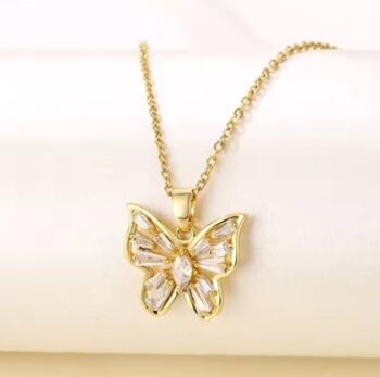 Golden Stone Stud-Gold Platted Brass Pendant Crystal Rh...