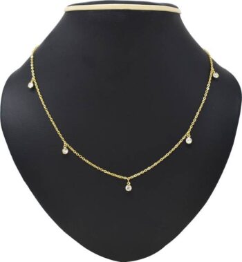 Beautiful Gold Stone necklace choker|Gift For wife girl...