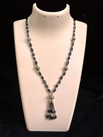 Black Ad necklace set Cubic Zirconia Sterling Silver Pl...