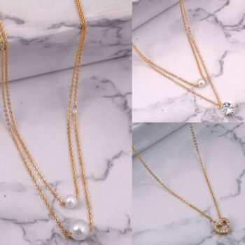 Sweet Shine Heart Pendant Pink Diamond Bow Love Necklac...