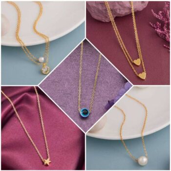 Multicolor Quartz Stone Necklace, Vibrant Multicolor Qu...