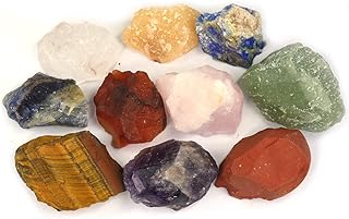 Reiki Crystal Products Natural Mix Rough Stones, Raw Stone, Reiki Stones, Healing Stones, Gemstones Mix Pack of 10 pc