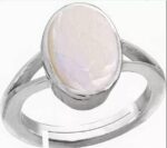 Pukhraj Gemstone Silver Plated Adjustable Ring With Lab...