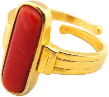 Navratan VatNav01 Unisex Brass Gold Plated Ring