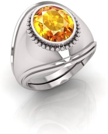 Certified Natural Clear Quartz Gemstone Adjustable Ring...