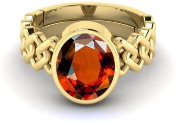 12.25 Ratti Munga Gemstone Adjustable Ring With Lab Cer...
