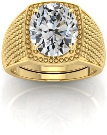 Adjustable Gold-Plated Ring with Natural Ruby Gemstone ...