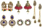 Multicolor Color Stud a Cubic Zirconia Brass Stud Earri...