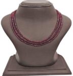 Genuine Black Onyx Gemstone Antique Stone Necklace