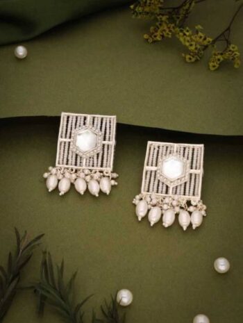 925 STERLING SILVER LABORIDE STONE STUDD TOPS EARRING O...