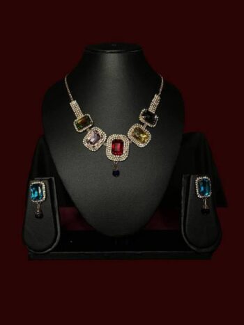 Crystal Silver Jewel Set