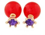 58754 Amethyst Silver Stud Earring