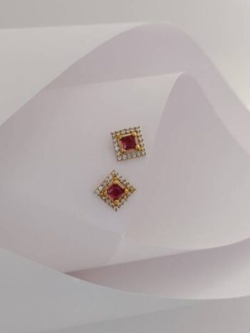 Gunmetal Toned Pink American Diamond studded Classic Co...