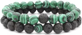 Wood, Crystal Beads, Crystal Bracelet