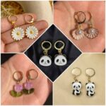 Silver Tone Oversized Oval Black Cubic Zirconia Office-...