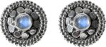 925 Sterling silver GREEN ONYX STONE STUD TOPS for Girl...