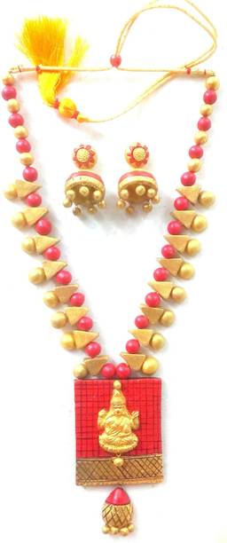 Brass Pink, White Jewel Set