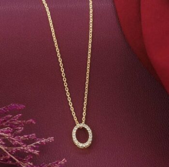 Blue & Gold Stone Necklace, Features Blue and Gold Ston...