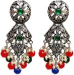 Partywear Fine Cut YELLOW Stone Studded Moonstone Alloy...