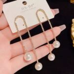 Pink American Diamond studded Handcrafted Teardrop Laye...