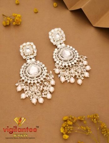 AR/Stud earrings White Zircon Brass Stud Earring, Earri...