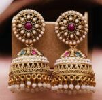 Combo of 2 Silver oxidized peacock Earrings for women &...