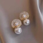 Rhodium-Plated Green American Diamond studded Oval & Qu...