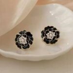 Oval Design Green Ruby Copper Stud Earring