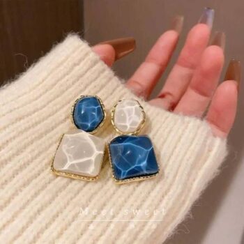 Purple Butterfly Triple Dangler Korean Earrings Zircon ...