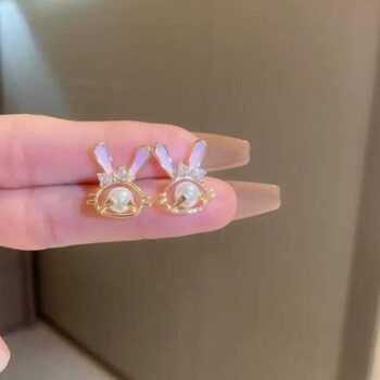 Multi-Color Round Stone Medium Size Stud Earrings With ...