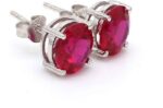 Stone Earring Manik Stud For Women & Girls Earring Ruby...