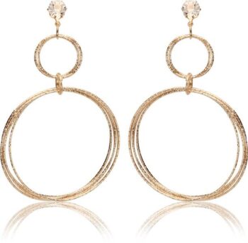 Combo Of 6 Stylish Crystal 18K Gold Plated Alloy Stud E...