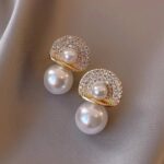 Cute Moon & Star Drop Earrings For Women & Girls Swarov...