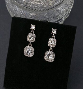 Silver Replica Natural Stone Alloy Stud Earring, Earrin...