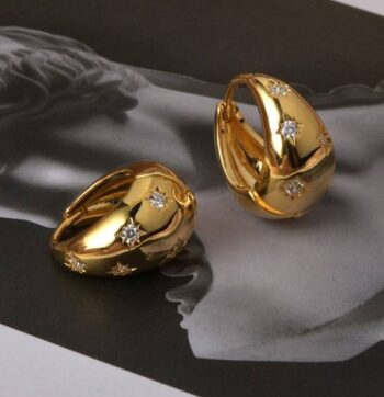 Elegant Silver Stud Earrings Metal Stud Earring
