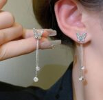 Ruby Stone Floral Mango Ear Studs Brass Stud Earring