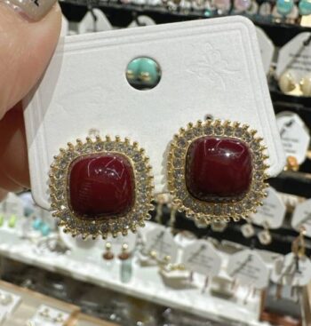 Ad Stone Long Korean Earrings For Women Girls Trendy Pa...