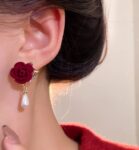 PARTYWEAR PEACOCK DESIGN LAVANDER COLOR EARRINGS FOR WO...