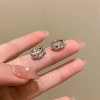 Zircon Drop Korean Earrings For Women Girls Trendy West...