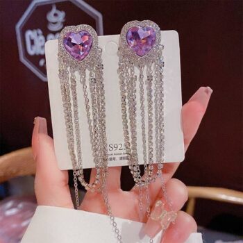 Zircon Gold Simple Stud Earrings Korean Earrings For Wo...