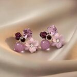 92.5 Sterling Silver RUBY stone Earring Tops Hanging Wo...