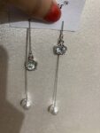 Korean Gold-Plated Pearl Drop Earrings for Girls & Wome...