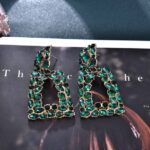 New Emerald Geometric Rhinestone Dangle Fashion Collect...