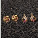 Antique Silver-Plated Jhumka Earrings with Red Gemstone...