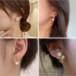 small silver studs made of sterling and stones and a to...