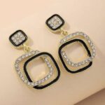 Deep Blue Drop Earring - Engraved Jaipur Stone & Americ...