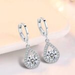 sparkling rhinestone snowflake earrings for women Cryst...